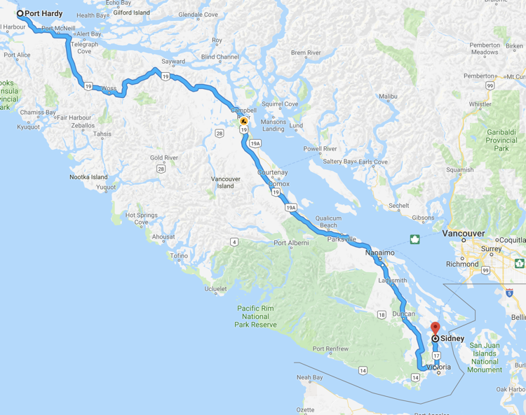 Homeward Bound: Port Hardy, BC -> Sidney, BC